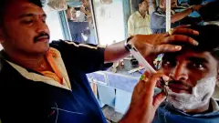 The truck drivers of India, photograph 36 of 43: the highway, the cab and the men who drive it.